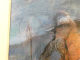 un tableau représentant un homme à cheval avec un oiseau sur le dos