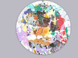 a picture of a painting on a white plate