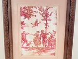 an image of a framed picture of a man and woman in a landscape