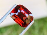 quelqu'un tient un diamant rouge dans la main