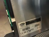a stainless steel dishwasher that has a barcode on it