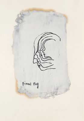 an image of a piece of paper with a drawing of a woman ' s face on it