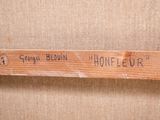 a close up of a piece of wood with writing on it