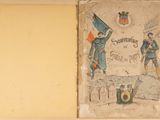 une peinture sur le mur d'un immeuble représentant un homme tenant un drapeau