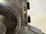 a close up view of a fire hydrant with a number on it