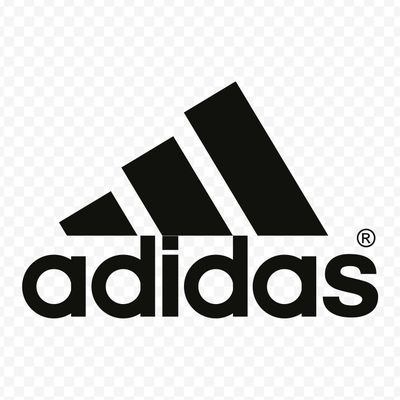 un logo adidas en noir et blanc sur fond transparent