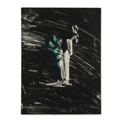 une image représentant un dessin en noir et blanc d'une personne à skis