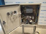 an image of a metal box with wires and electrical equipment in it