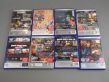 a lot of video games on the table together