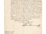 une lettre écrite à l'encre noire sur une feuille de papier