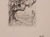 an image of a drawing of a man and a woman sitting on a tree