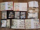 many different types of stamps on the pages of a book
