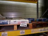 many boxes on the shelves in the warehouse