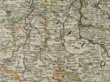 an old map of england with the names of towns and towns