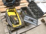 many different types of tool bags on a pallet