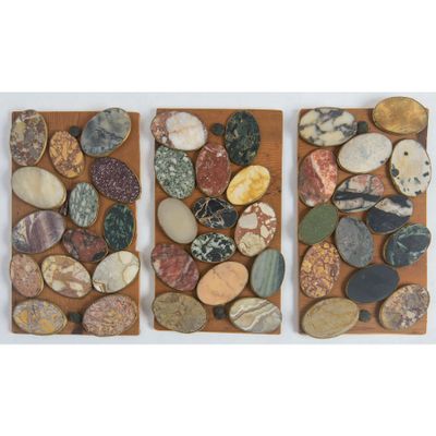 LOT DE PLAQUES EN MARBRE ET DIVERSES PIERRES ANCIENNES, 18E … - Photo 1