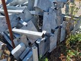 a pile of concrete blocks sitting on the ground