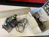 a box with a corded sander and a box with a corded sander in it