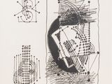 an image of a black and white drawing of a musical instrument