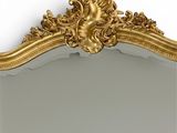 an image of a gold mirror with a lion head on it