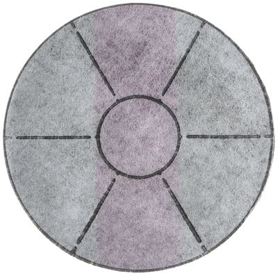un gros plan sur un sol en pierre circulaire orné d'un motif circulaire