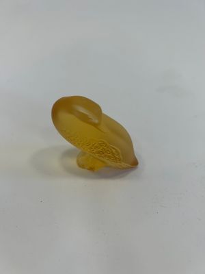 an image of a small yellow object on a white surface