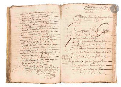 L’ARBRESLE (Rhône). Cahier manuscrit, Livre des fondations d…