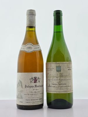 deux bouteilles de vin posées l'une à côté de l'autre sur une table