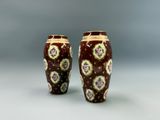 paire de vases chinois anciens ornés de motifs floraux
