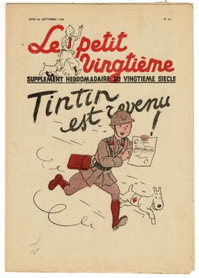 une vieille bande dessinée avec un homme qui court sur la couverture