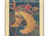painting of a fish in a frame hanging on a wall