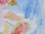 une aquarelle représentant un poisson coloré dans l'eau