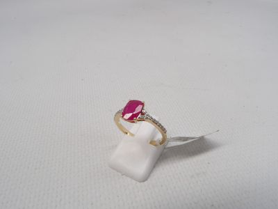 Bague en or rose 14K sertie d'éclats de diamants et ornée d'…