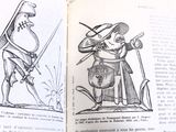 un livre ouvert avec le dessin d'un homme et d'une femme