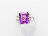 an amethorate and diamond ring