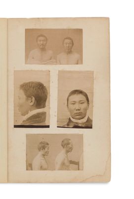 an old black and white photo of a man and a woman