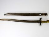 pair of old swords on a white surface with a white background