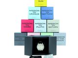 Plusieurs boîtes de montres sont empilées les unes sur les autres