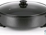 an image of a black pan with a lid on a white background