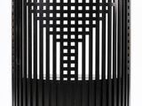 an image of a black trash can on a white background