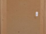 a painting of a cat sitting on top of a wooden frame