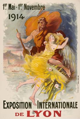 an image of a poster advertising exposition international de lyon