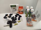 many items that are sitting on the counter in the bathroom