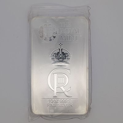 le lingot d'argent de la Monnaie royale, surmonté d'une couronne