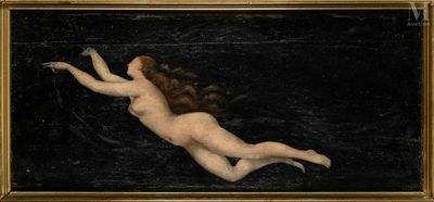 an image of a painting of a nude woman in a gold frame