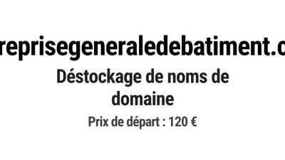 Nom de domaine entreprisegeneraledebatiment.