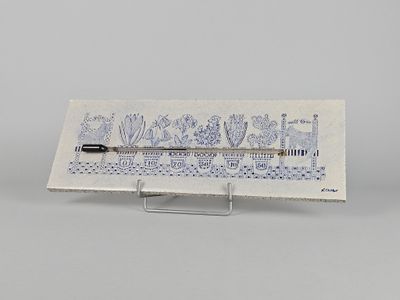 une image représentant un stylo posé sur une feuille de papier, avec un autre stylo à l'intérieur