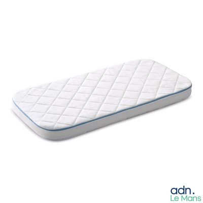 a close up of a mattress on a white surface with a white background