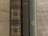 trois livres posés sur une table en bois les uns à côté des autres