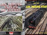 deux livres sur les trains, posés sur les rails